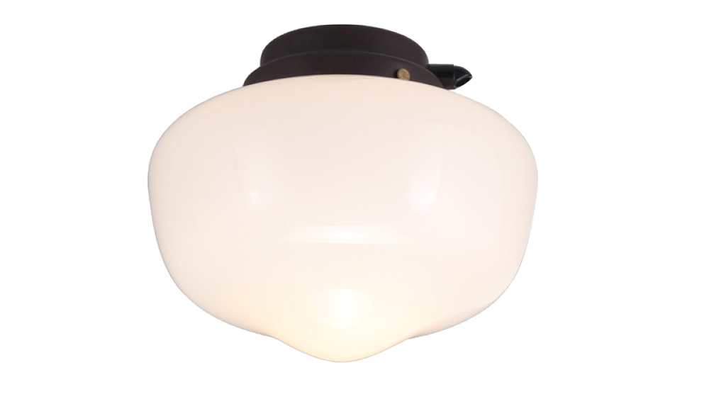 Outdoor Schoolhouse Light Kit - CFL - Opal Glass