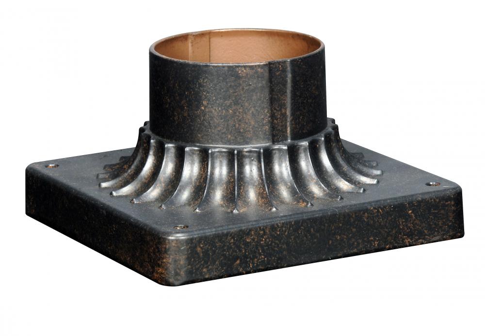 6" Square Pier Mount Base - Umber Bronze