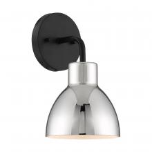 Nuvo 60/6771 - Sloan - 1 Light Vanity- Matte Black and Polished Nickel Finish