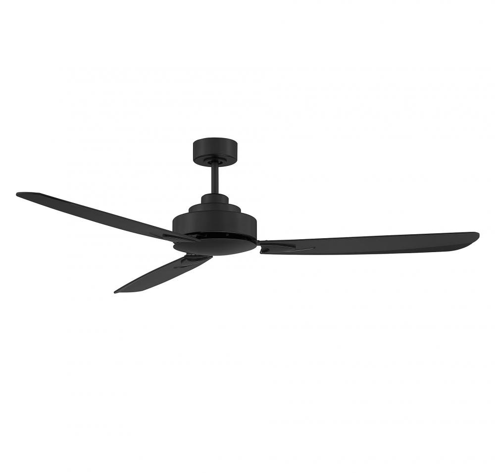 58" Ceiling Fan in Matte Black