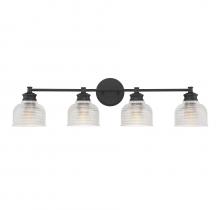 Savoy House Meridian M80036MBK - 4-Light Bathroom Vanity Light in Matte Black