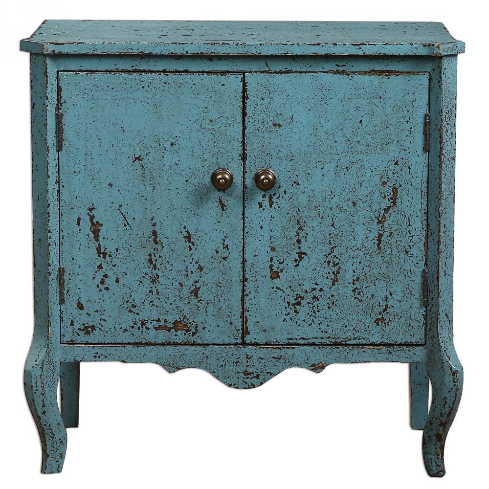 Uttermost Meka Aged Blue Accent Chest