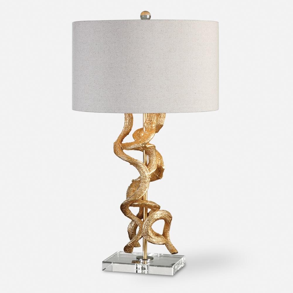 Uttermost Twisted Vines Gold Table Lamp