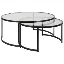 Uttermost 25190 - Rhea Black Nesting Coffee Tables S/2