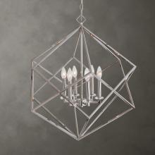 Uttermost 22122 - Euclid 6 Light Nickel Cube Pendant