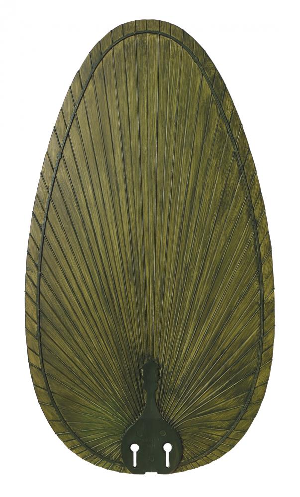 22" BLADE: NARROW OVAL COMPOSITE PALM, GREEN - SET OF