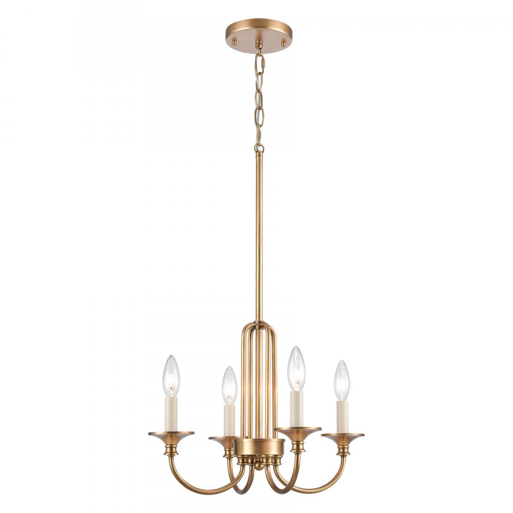 Cecil 16'' Wide 4-Light Semi Flush Mount - Natural Brass