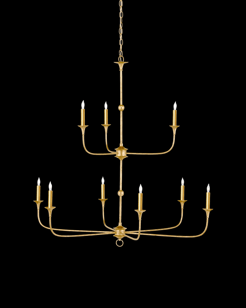 Nottaway Two-Tier Gold Chandelier