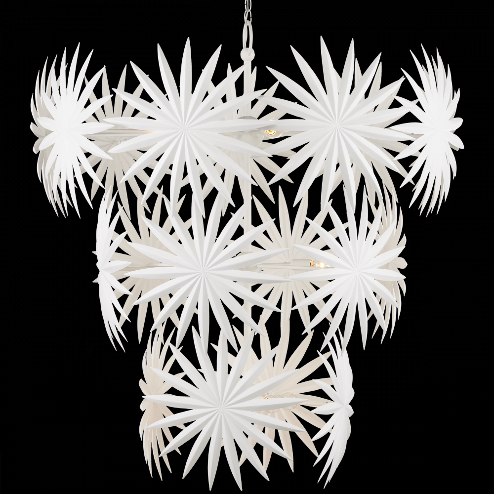 Bismarkia Large White Chandelier