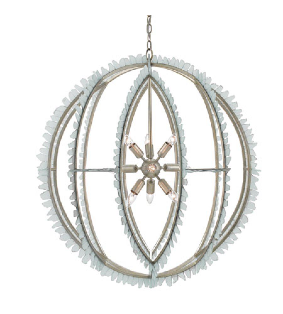 Saltwater Silver Orb Chandelier