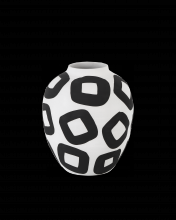 Currey 1200-0604 - Pagliacci Medium Black & White Vase